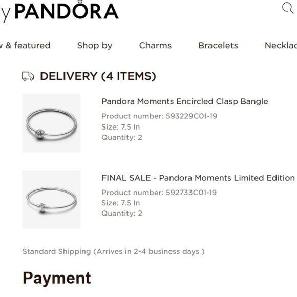 Authentic Pandora Moments LE Shooting Star Charm Bangle Sterling Silver 19cm - Picture 7 of 7